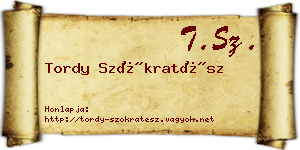 Tordy Szókratész névjegykártya